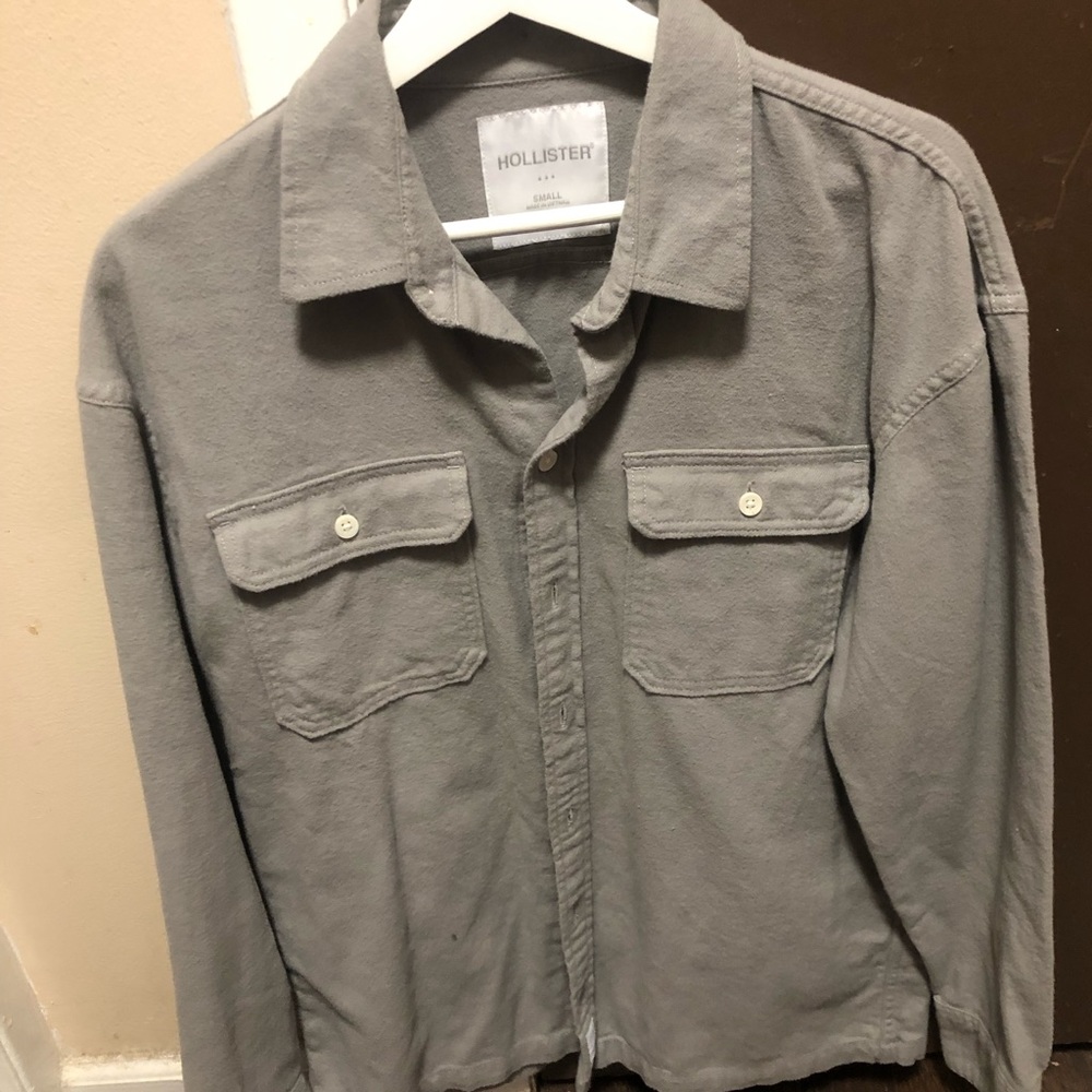 Hollister  button up grey
